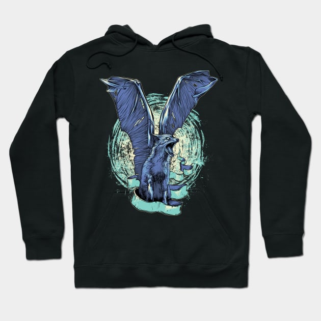 Flying Wolf Hoodie by Johanrahadi